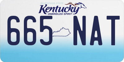 KY license plate 665NAT