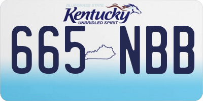 KY license plate 665NBB
