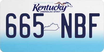 KY license plate 665NBF
