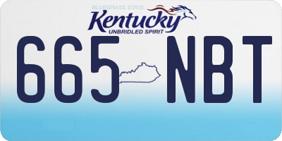 KY license plate 665NBT