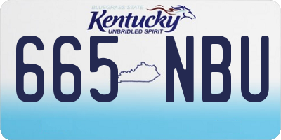KY license plate 665NBU