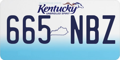 KY license plate 665NBZ