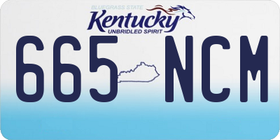 KY license plate 665NCM