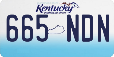KY license plate 665NDN