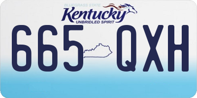 KY license plate 665QXH