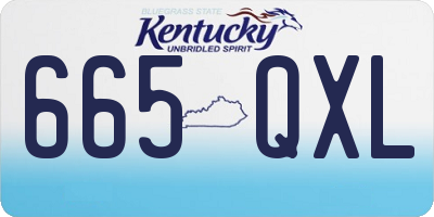 KY license plate 665QXL