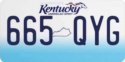 KY license plate 665QYG