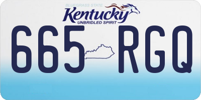 KY license plate 665RGQ
