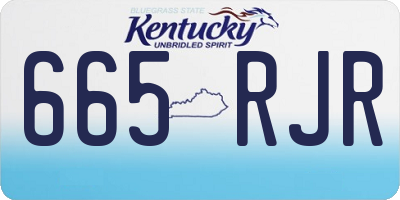 KY license plate 665RJR