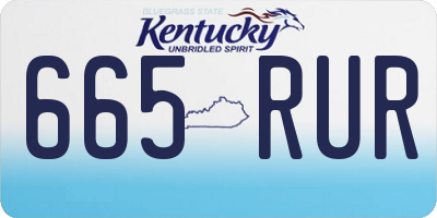 KY license plate 665RUR