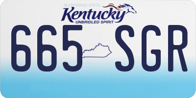 KY license plate 665SGR