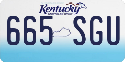 KY license plate 665SGU