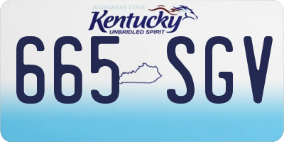 KY license plate 665SGV