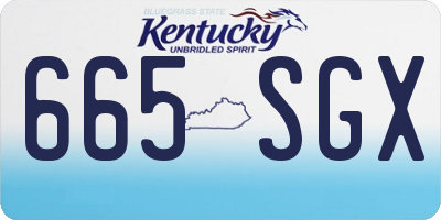 KY license plate 665SGX