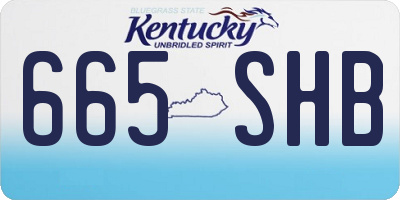 KY license plate 665SHB