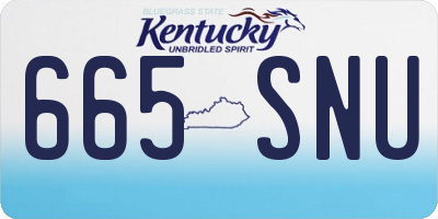 KY license plate 665SNU