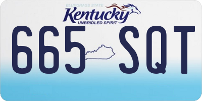 KY license plate 665SQT