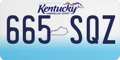 KY license plate 665SQZ