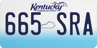KY license plate 665SRA