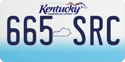 KY license plate 665SRC