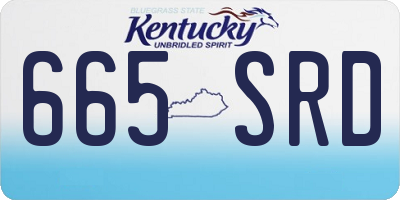 KY license plate 665SRD