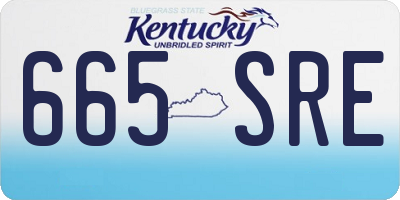 KY license plate 665SRE