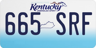 KY license plate 665SRF