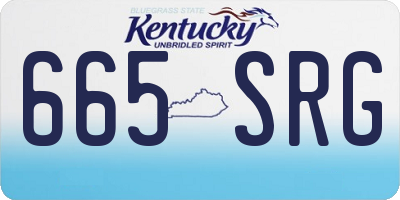 KY license plate 665SRG