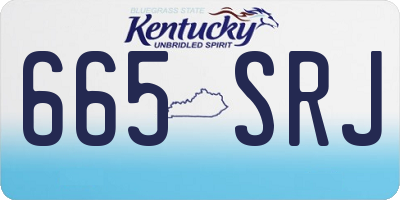 KY license plate 665SRJ