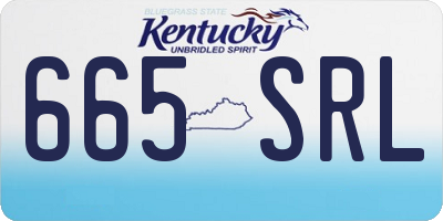 KY license plate 665SRL