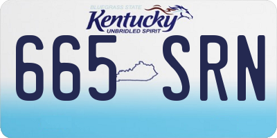KY license plate 665SRN