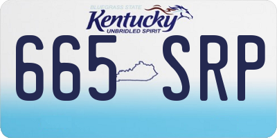 KY license plate 665SRP