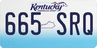 KY license plate 665SRQ