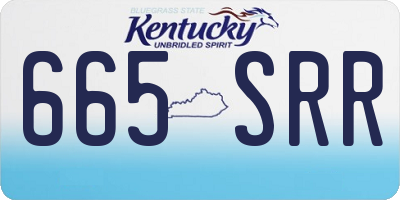 KY license plate 665SRR