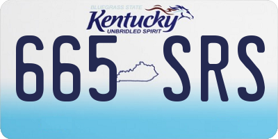 KY license plate 665SRS