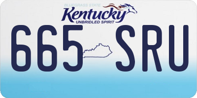 KY license plate 665SRU