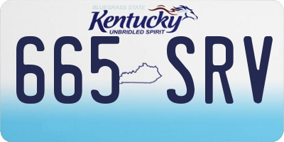 KY license plate 665SRV
