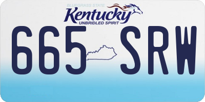 KY license plate 665SRW