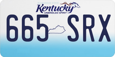 KY license plate 665SRX