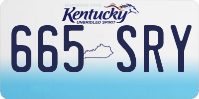 KY license plate 665SRY