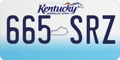 KY license plate 665SRZ