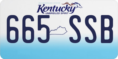 KY license plate 665SSB