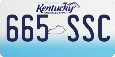 KY license plate 665SSC