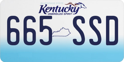 KY license plate 665SSD