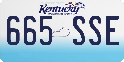 KY license plate 665SSE
