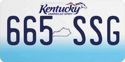KY license plate 665SSG