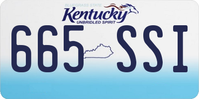 KY license plate 665SSI