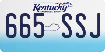 KY license plate 665SSJ