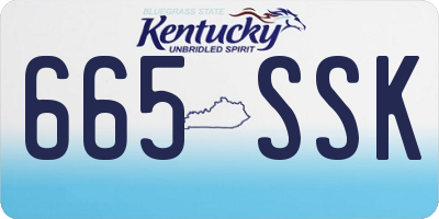 KY license plate 665SSK