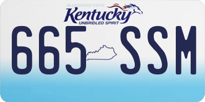 KY license plate 665SSM